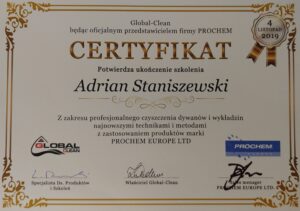 czysta strefa - certyfikat Global-Clean (Prochem)